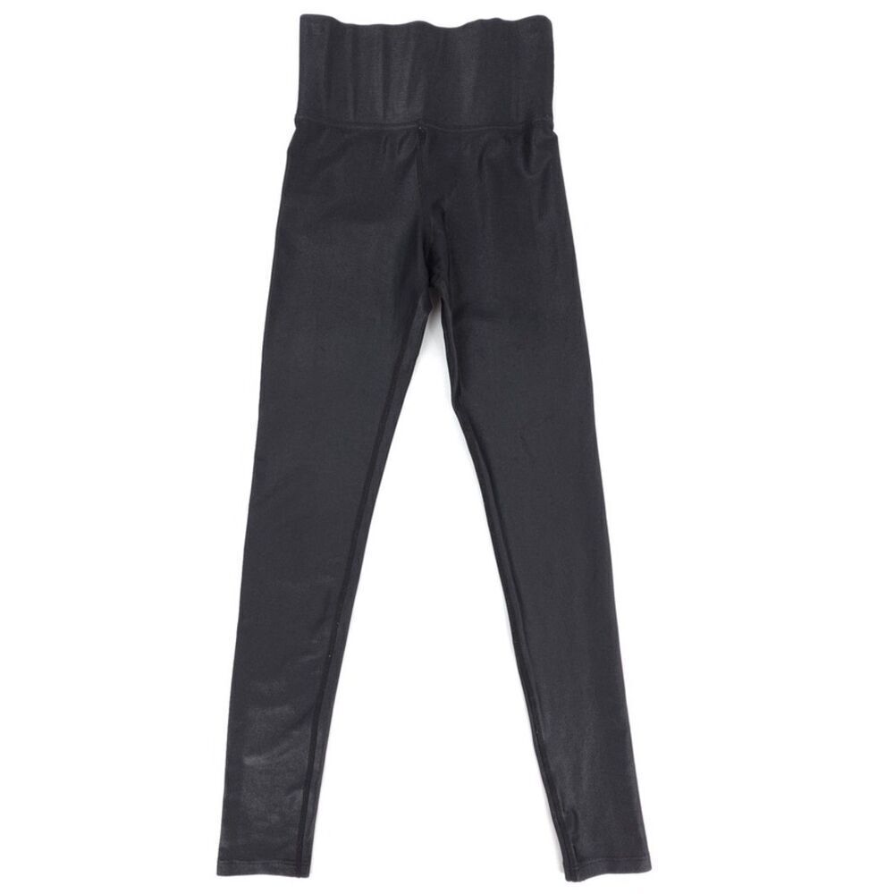 CARBON38 High Rise 7/8 Leggings Takara Shine Solid Black Minimal Athleisure XS